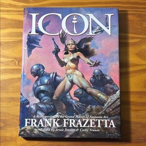 VINTAGE 1998 | Icon by Frank Frazetta A Retrospective Fantasy Hardcover Book